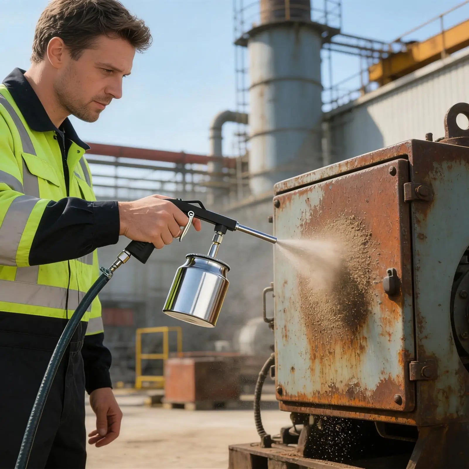 Sandblasting Spray Heavy Duty Air Powered Precision Media Blasting Qme