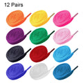12pcs Random Color Replacement Flat Shoelaces for Sneakers High-top Canvas No Elasticity Shoestrings Shoe Accessories Qme Multicolor