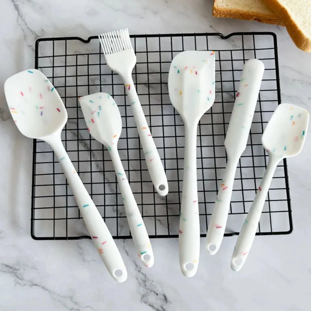 Silicone Spatula Food Grade Heat Resistant Non Stick Baking Cooking Qme