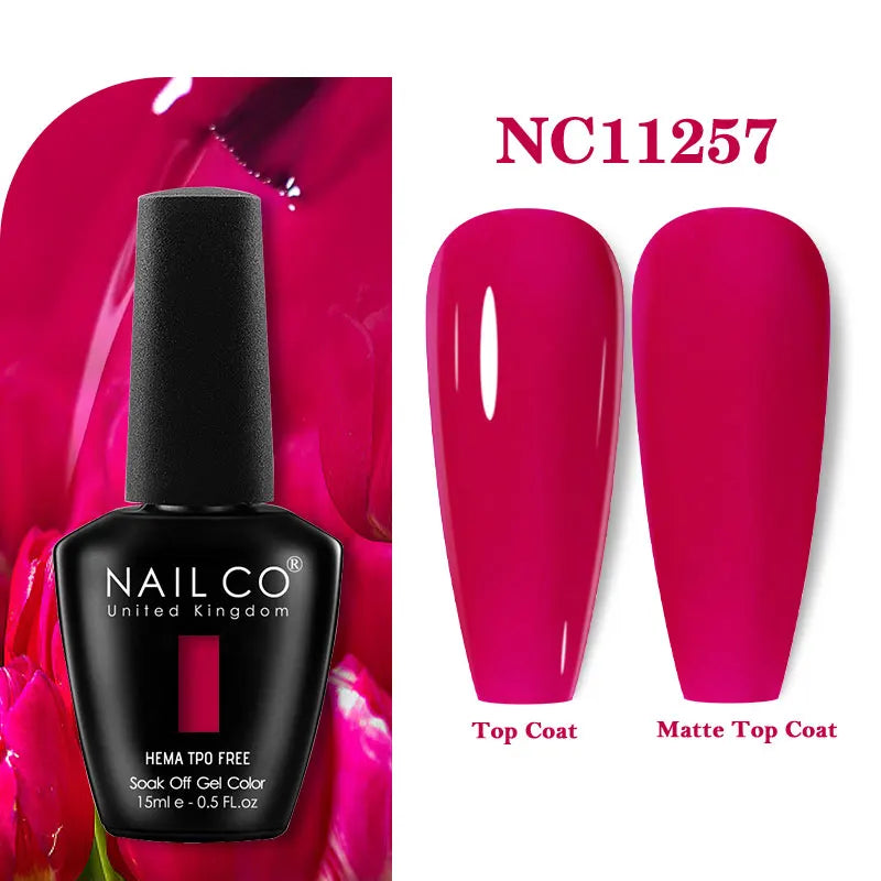 NAILCO Green Series Dark Gel Nail Polish Lasting Hybrid Base Matte Qme 11257