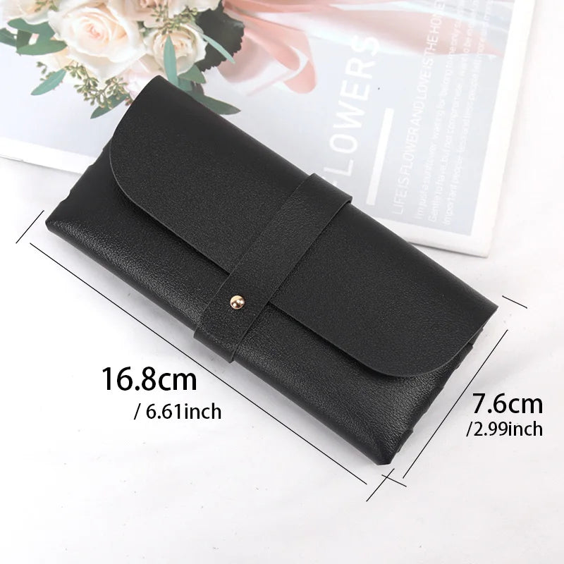 Soft Pu Leather Thick Glasses Bag Fashion Protective Case Women Men Qme