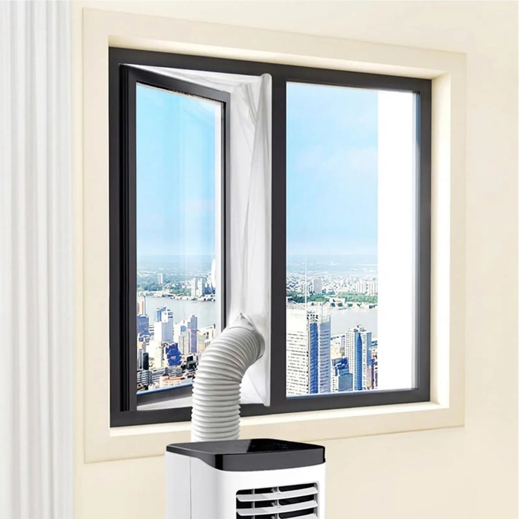 Air Conditioner Window Seal HVAC Vent Blocker Set With Zip Air Conditioner Vent Sealing Kit For Home Bedroom Apartment Dormitory Qme