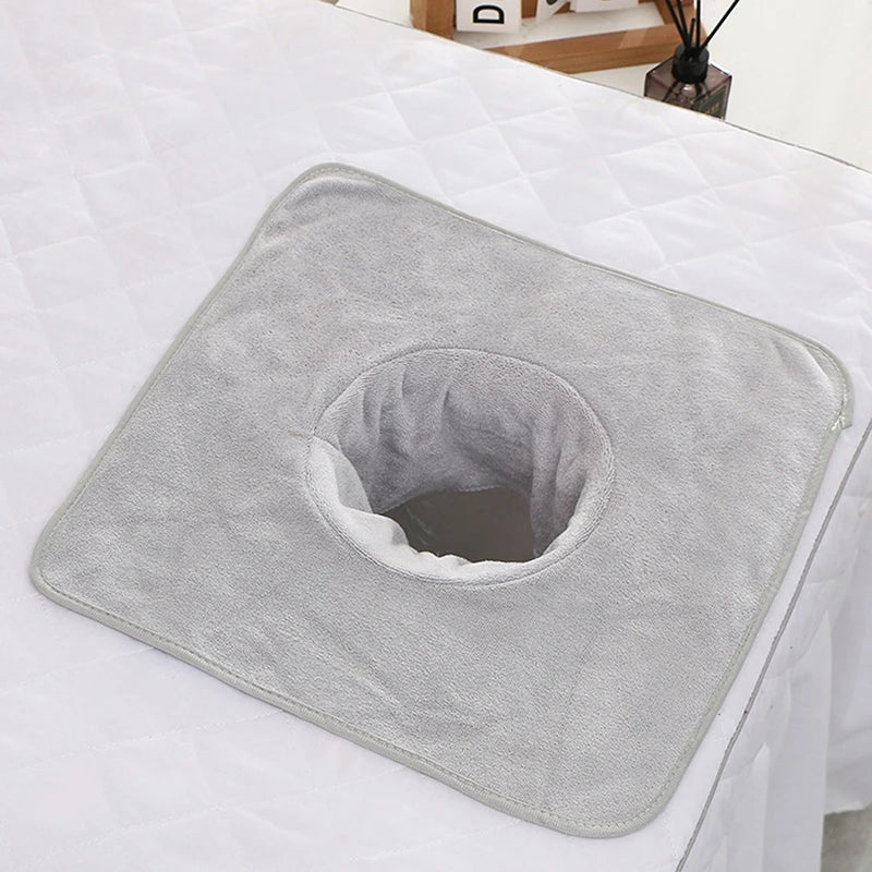 35 Velvet Thickened Beauty SPA Massage Table Planking Face Towel Qme Light gray