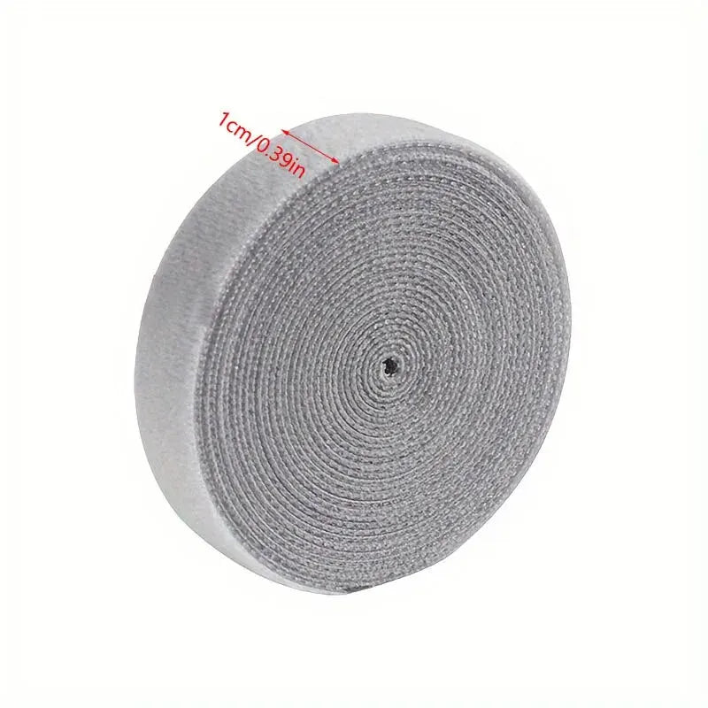 3m/5m 1 Roll Reusable Fastening Tape Cable Ties Multi-Purpose Cord Organizer Computer TV Wire Storage Data Cable Management Tie Qme