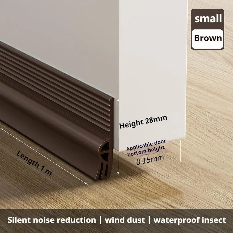 1M TPE Sliding Window Sealing Strip Self-adhesive 3-layer Thickening Windproof Door Seal Strip Soundproofing Weather Stripping Qme Small Brown