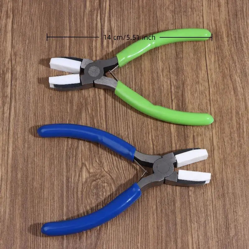 Nylon Jaw Pliers Carbon Steel Craft Plat Nose Pliers DIY Tools For Beading Looping Shaping Wire Jewelry Making Qme