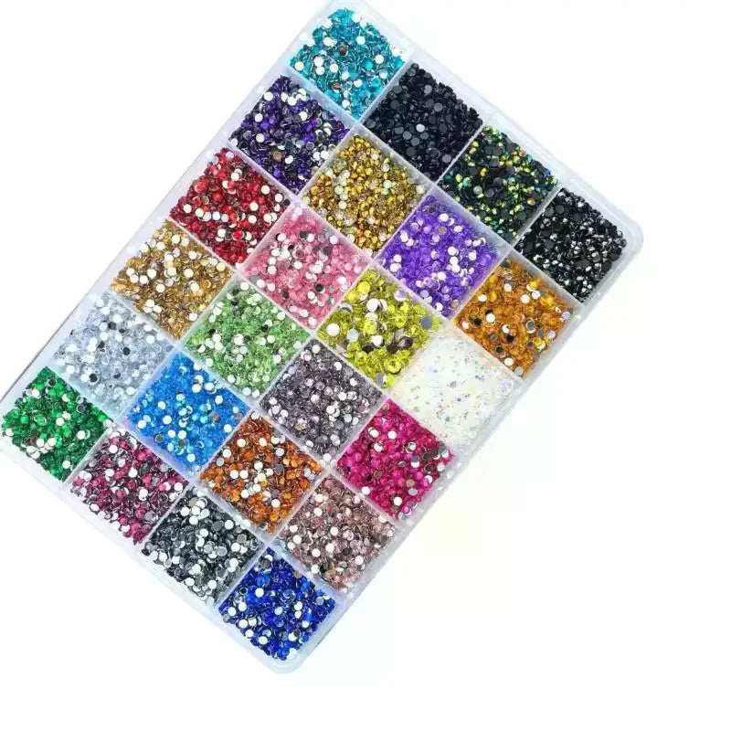15 Colors Resin Rhinestone Bedazzling Kit Jelly Rhinestone Kit For Bedazzling Flatback Gems For Clothes Nail Book DIY Qme