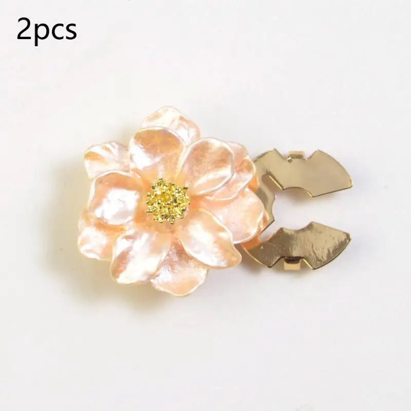 2PCS Rhinestone Flower Cufflinks For Women Suit Shirt Buttons Covers Fashion Jewelry Accessories Decoration Gifts Qme style 6