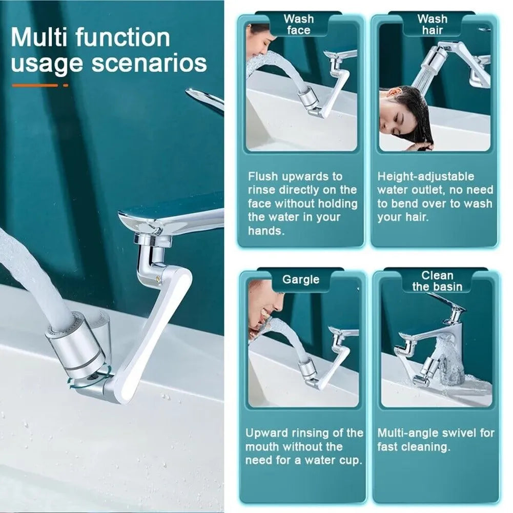 Heavy Metal Universal 1080° Rotation Faucet Sprayer Head For Kitchen Washbasin Extension Faucet Bubbler Sink Tap Splash Nozzle Qme