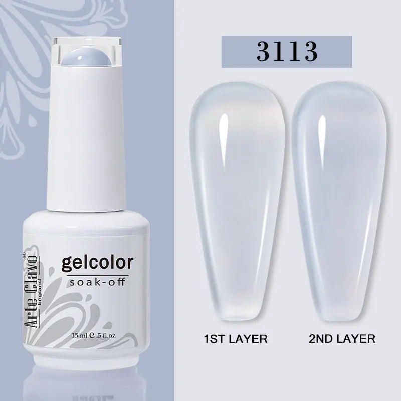 Arte Clavo Jelly Gel Polish Translucent Manicuring UV Nail Semi