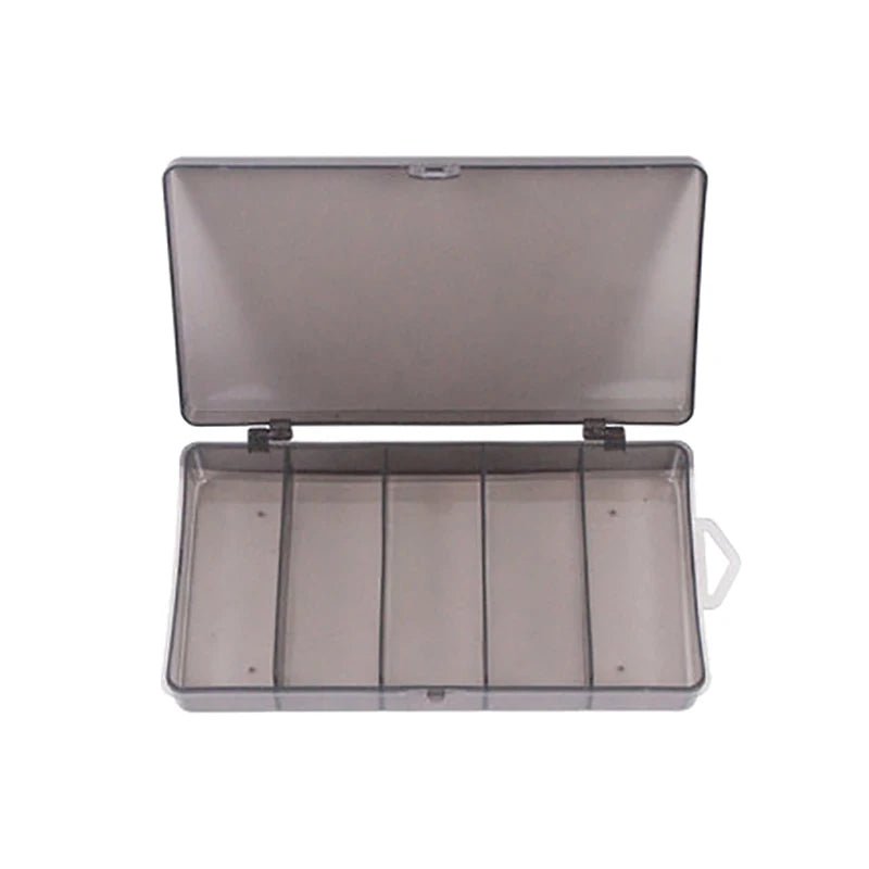 5 Compartments Fishing Tackle Box Storage Case Accessories Tools Fly Qme