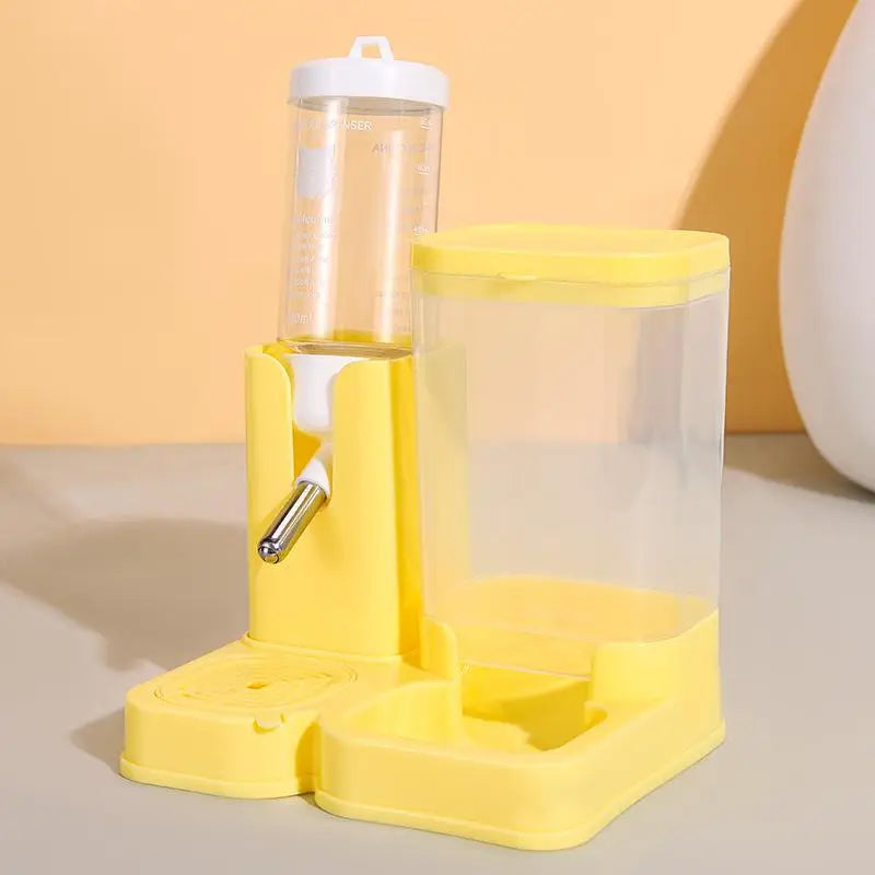 Hamster Waterer And Feeder 2In1 Hamster Water Bottle Large Capacity Leakproof Automatic Feeder Food Water Dispenser Supplies Qme A1
