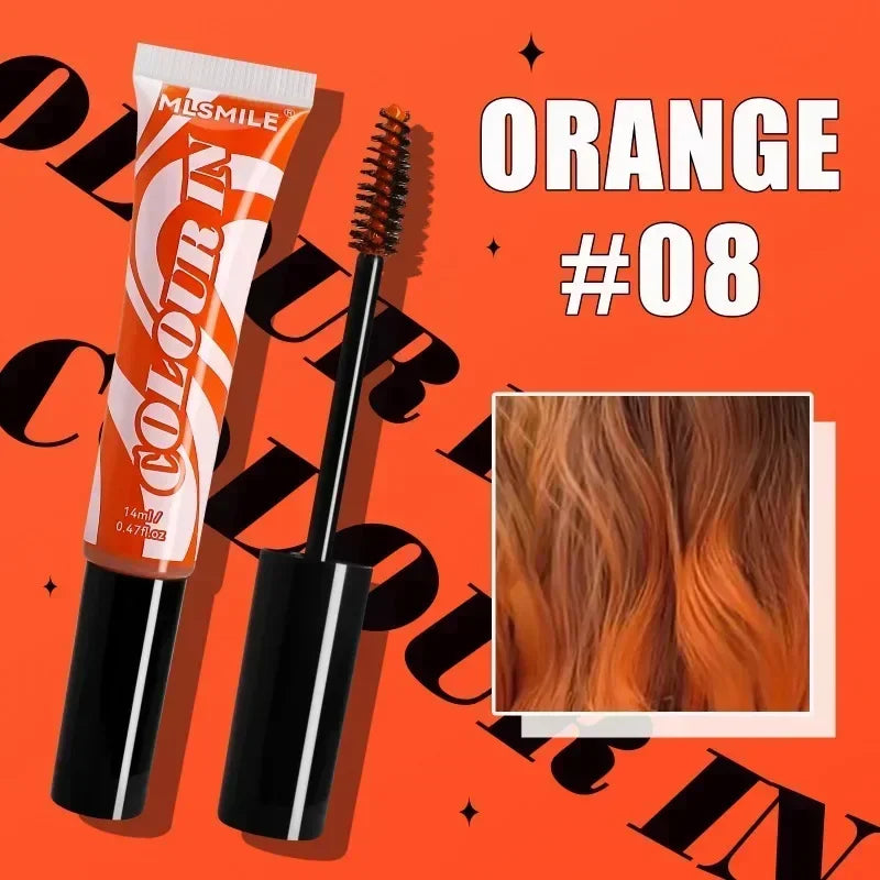 One-off Temporary Hair Coloring Disposable Hair Coloured Chalk Wax for Hair Cover Fashion Design Washable Non-toxic Beauty Tools Qme 08 ORANGE
