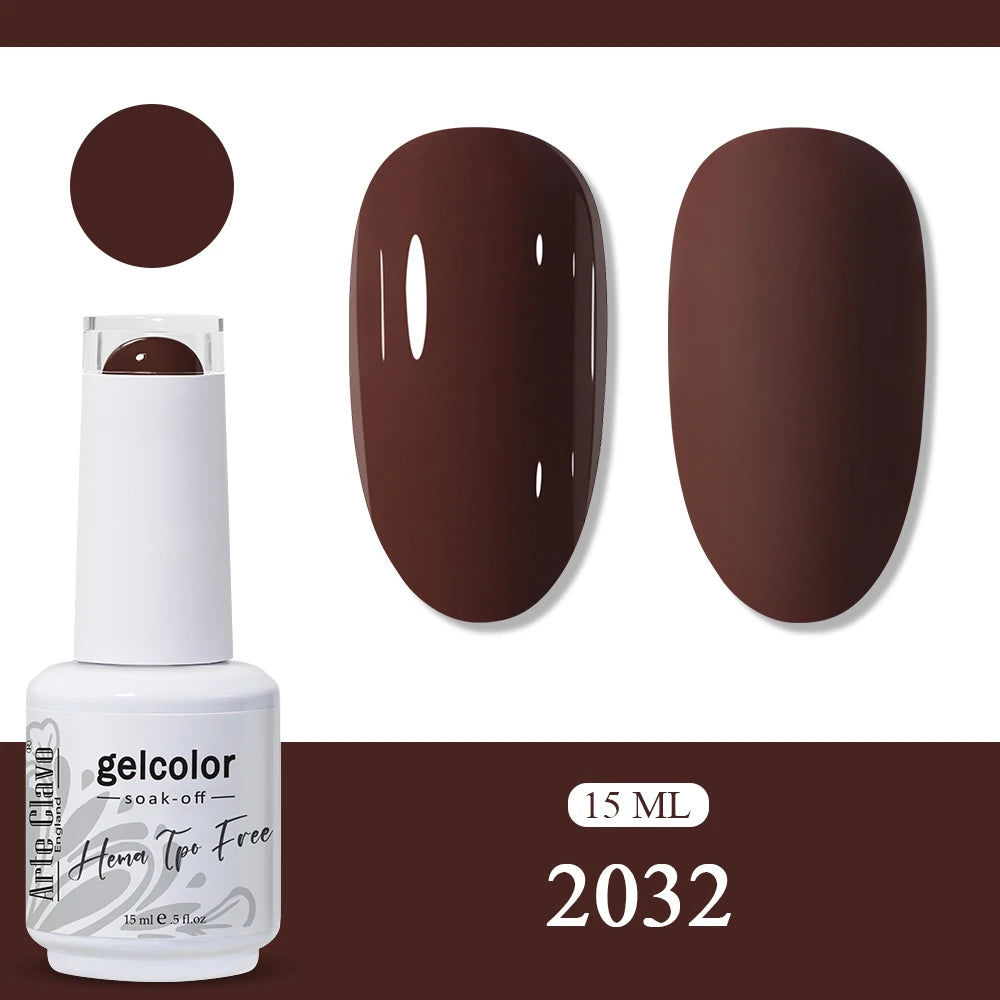 Arte Clavo Glitter Gel Nail Polish HEMA TPO Sliver Champagne Qme 2032