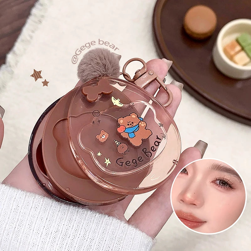 GEGE BEAR 3-in-1 Lip Mud Gloss Cream Blush Eyeshadow Velvet Matte Qme