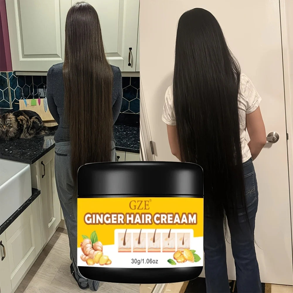 GZE GINGER HAIR CREAM Ginger Hair Strengthens Cream Moisturizing Scalp Massage Hair Care Serum Conditioner Qme