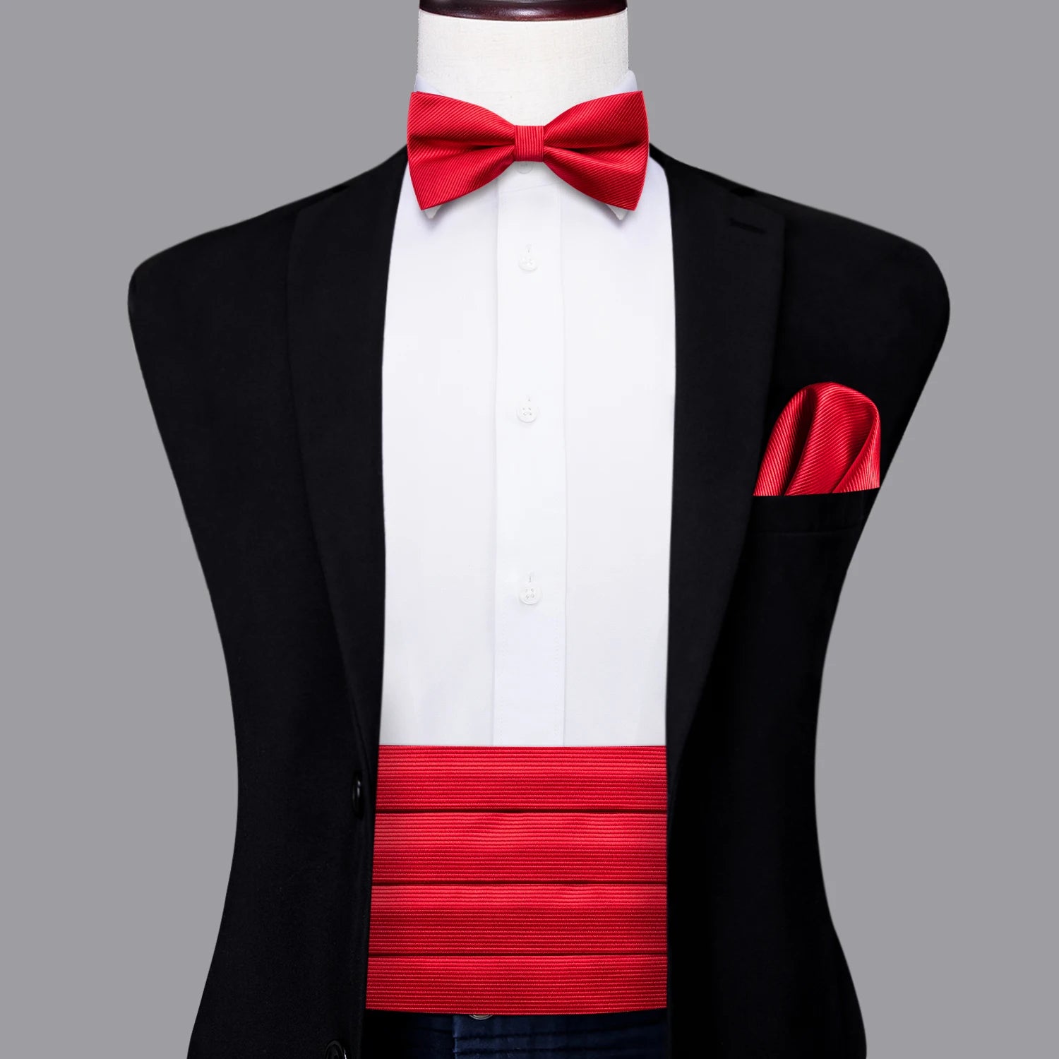 Hi-tie Mens Cummerbunds Vintage Formal Jacquard Pailey Bowtie Hanky Qme YF-2042