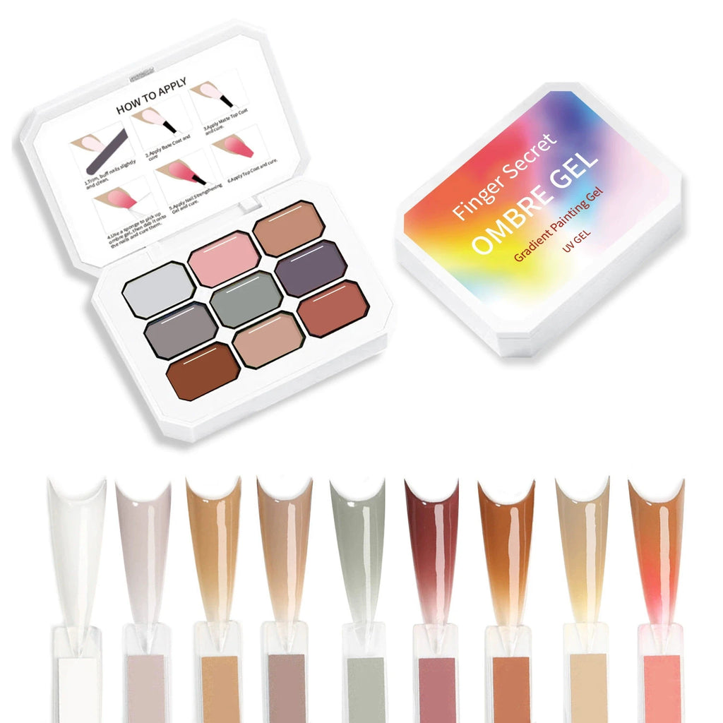 1Box 9 Colors Patting Gel Smudge Canned Saturation Popular Semi-solid Qme