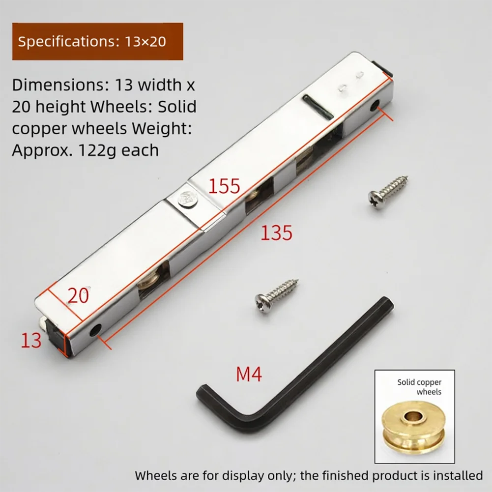 Door Window Pulley Sliding Roller Stainless Steel Balcony Mute Qme