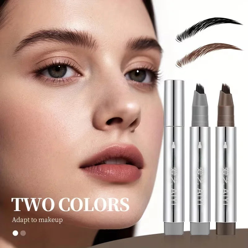 Precision Eyebrow Pen 2 Natural Shades Long-lasting Smudge-proof Qme