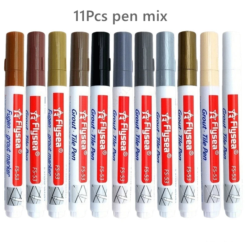 10/20Pcs Waterproof Grout Pen Tile Marker Wall Seam Pen for Tile Floor Bathroom Kitchen Decontamination Seam Repair Tools Qme Full set of 11 color