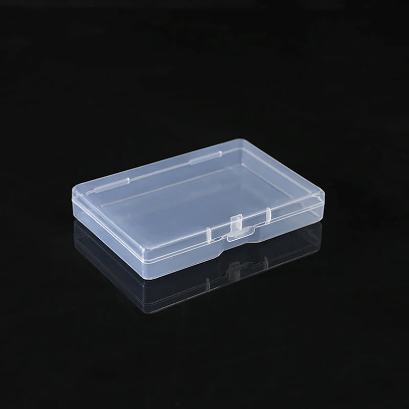 Rectangular Transparent Plastic Box Jewelry Card Stationery Storage Qme