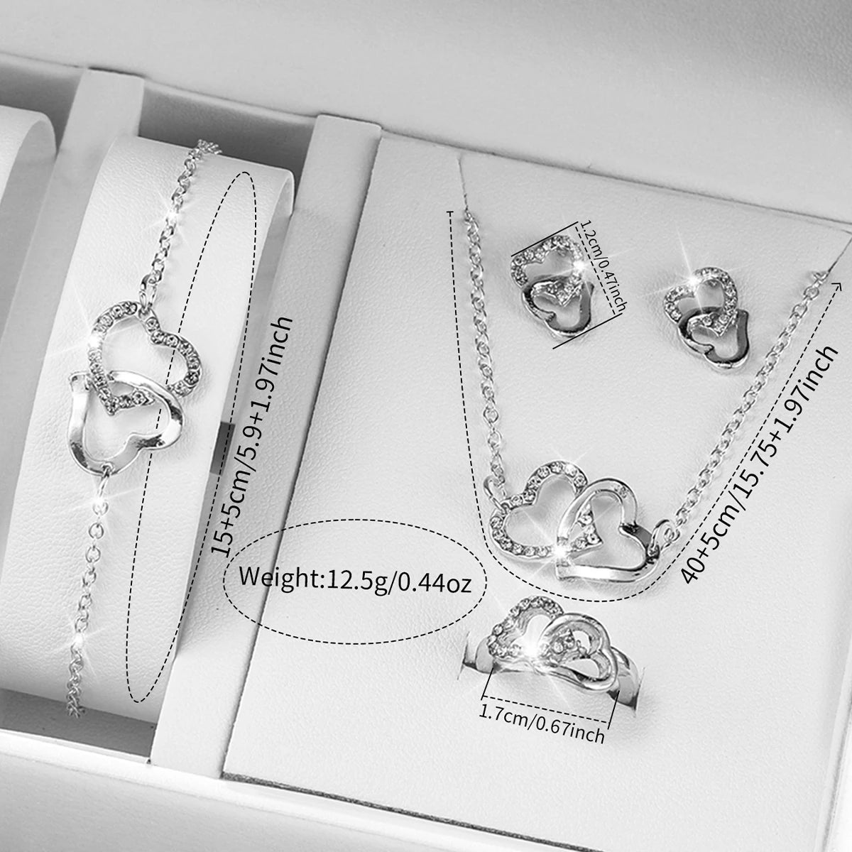6 pçs/set moda coração dial relógios femininos banda de plástico relógio de quartzo strass coração conjunto de jóias (sem caixa) Qme