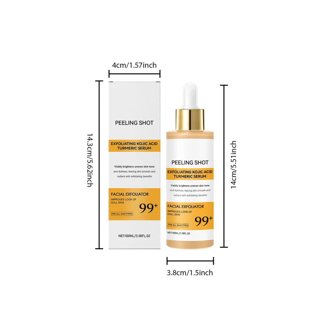 Turmeric Brightening Skincare Set Exfoliating Serum Moisturizing Cream For Dull & Acne-Prone Skin Brighten Even Tone Vegan Kit Qme Serum