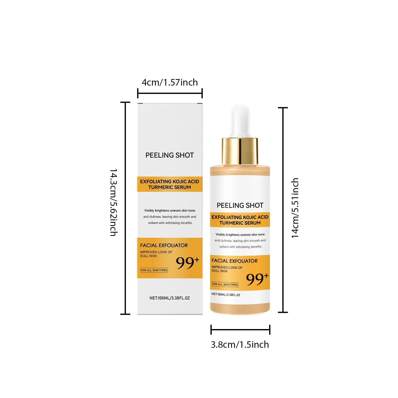 Turmeric Brightening Skincare Set Exfoliating Serum Moisturizing Cream For Dull & Acne-Prone Skin Brighten Even Tone Vegan Kit Qme Serum
