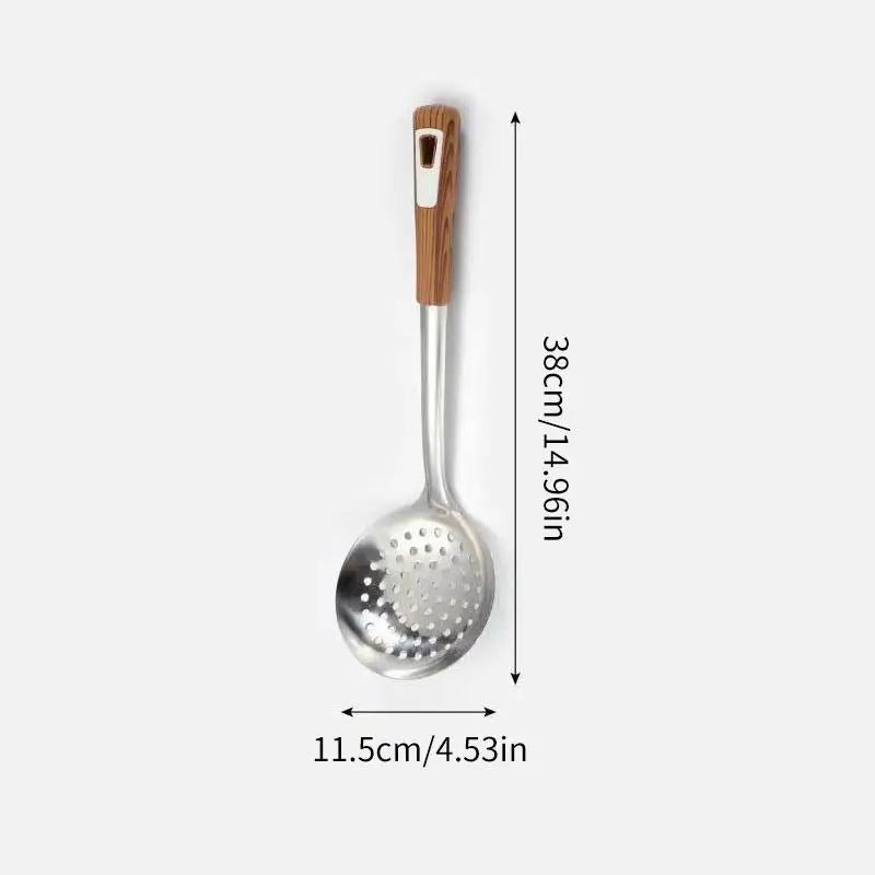 Thickened Stainless Steel Colander Filter Spoon Multifunctional Oval Qme S