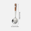 Thickened Stainless Steel Colander Filter Spoon Multifunctional Oval Qme S