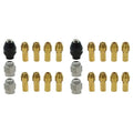 A02F-Drill Chuck Collet Set For Dremel, 22 Pcs Replacement 4485 Brass Quick Change Drill Nut Tool Set (1/32Inch To 1/8Inch) Qme GoldSilverBlack
