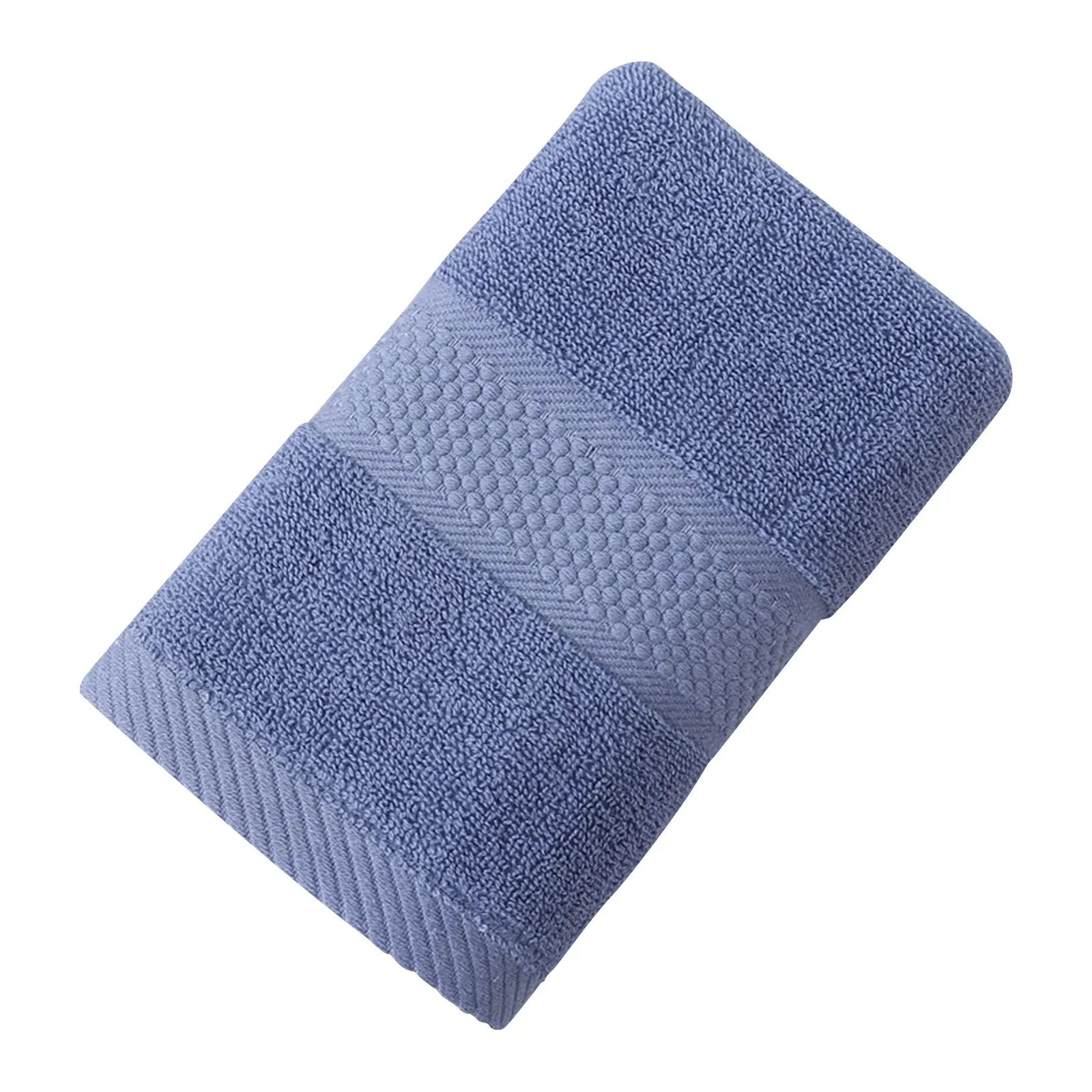 Thicken Outdoor Swimming Quick Absorbent Cotton Towels Soft Skin-friendly Face Bathing Towel Multifunction Towel Qme Blue One Size