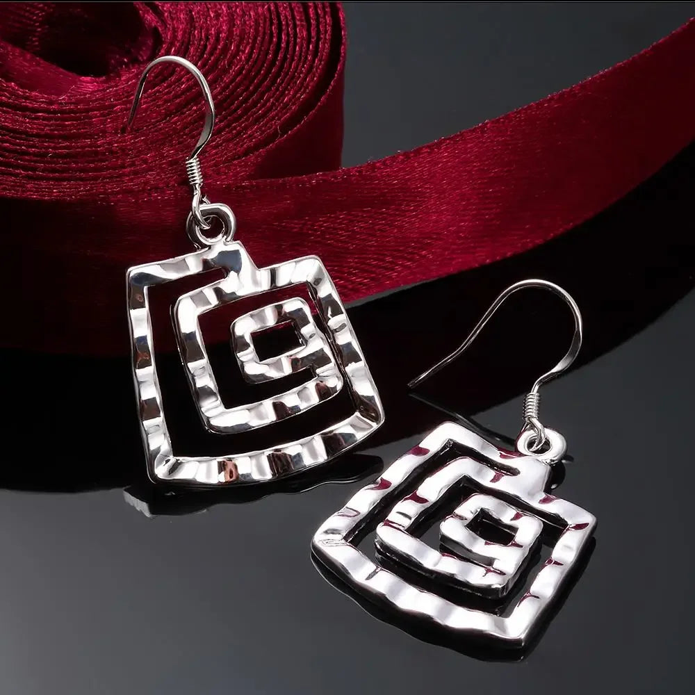 New Charm 925 Sterling Silver Earrings for Temperament lady cute Women Jewelry Beautiful Birthday Gift Qme