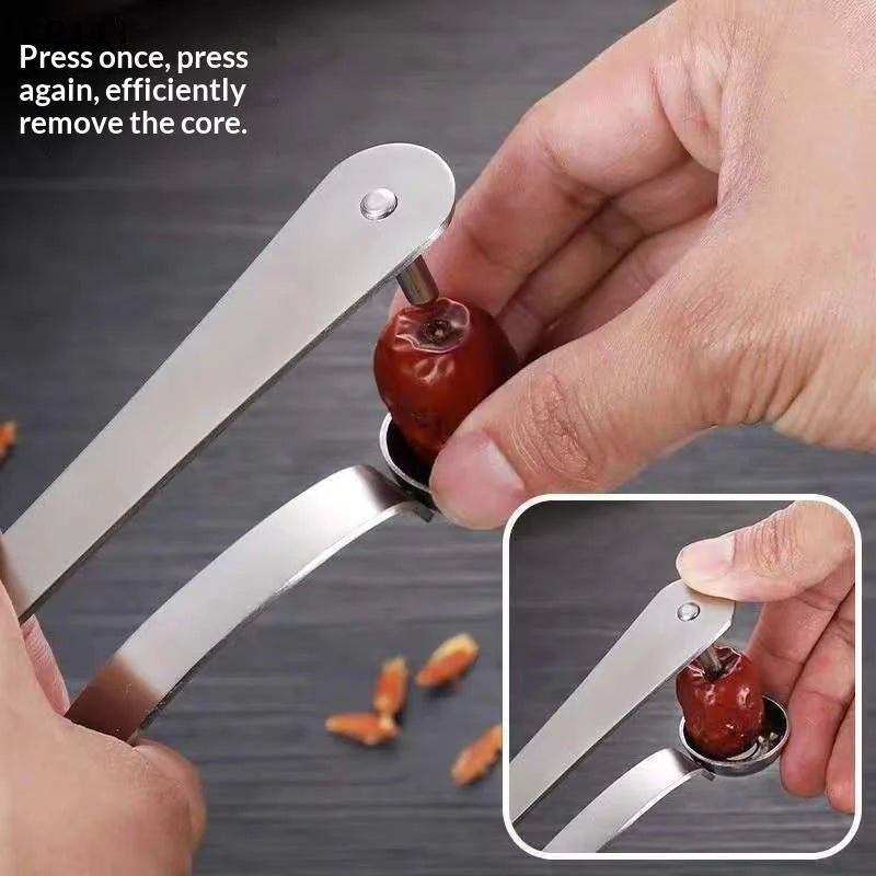 Stainless Steel Jujube Corer Easy One Press Operation Fast Core Qme