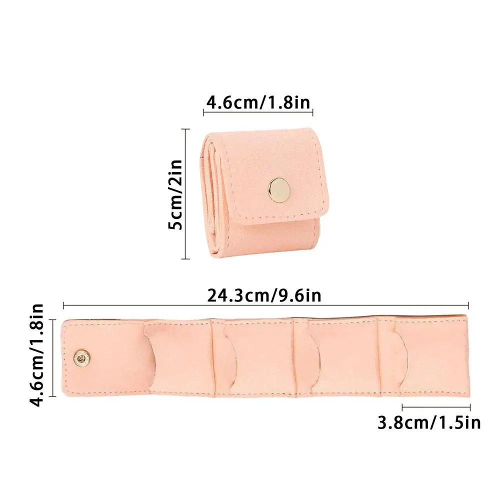 NEW 1pcs Mini Folding Jewelry Bag Earrings Jewelry Necklace Storage Bag Jewelry Boxes Portable Travel Storage Bag Packaging Box Qme 02