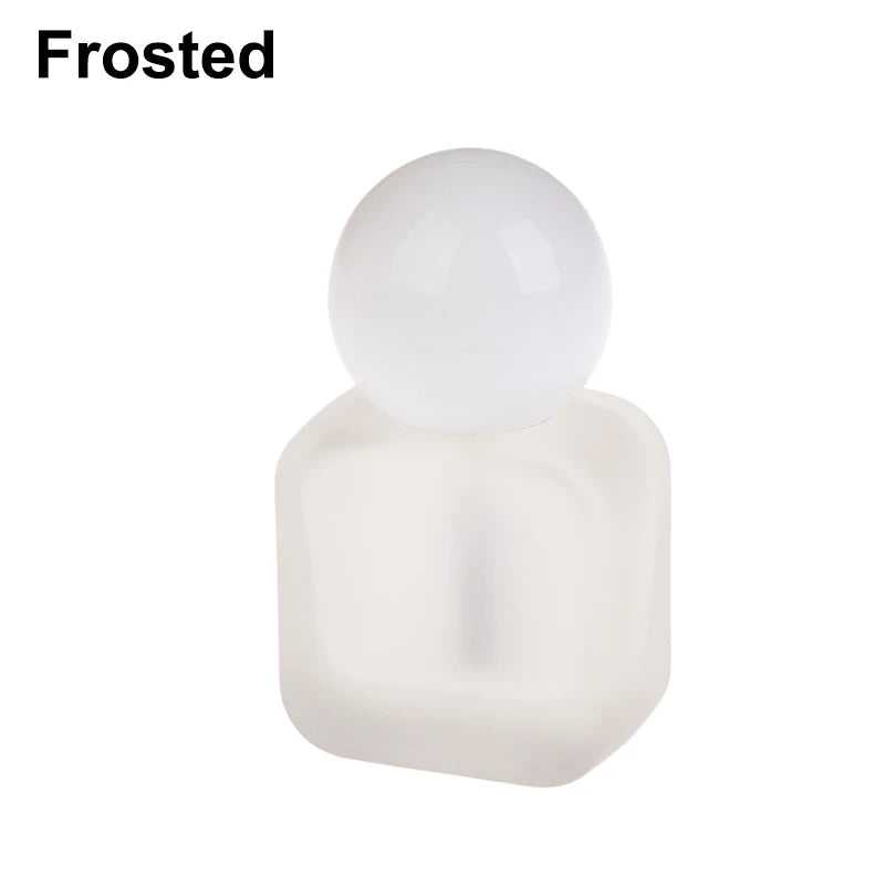 Empty Nail Polish Bottles Clear Glass Gel Brush Cap Oil Art Tool Qme Frosted