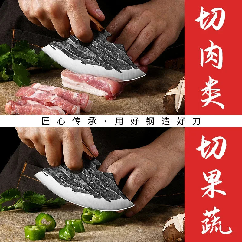Outdoor Pick Bones Dedicated Knife Hand-forged Meat Cutting Slaughter Qme