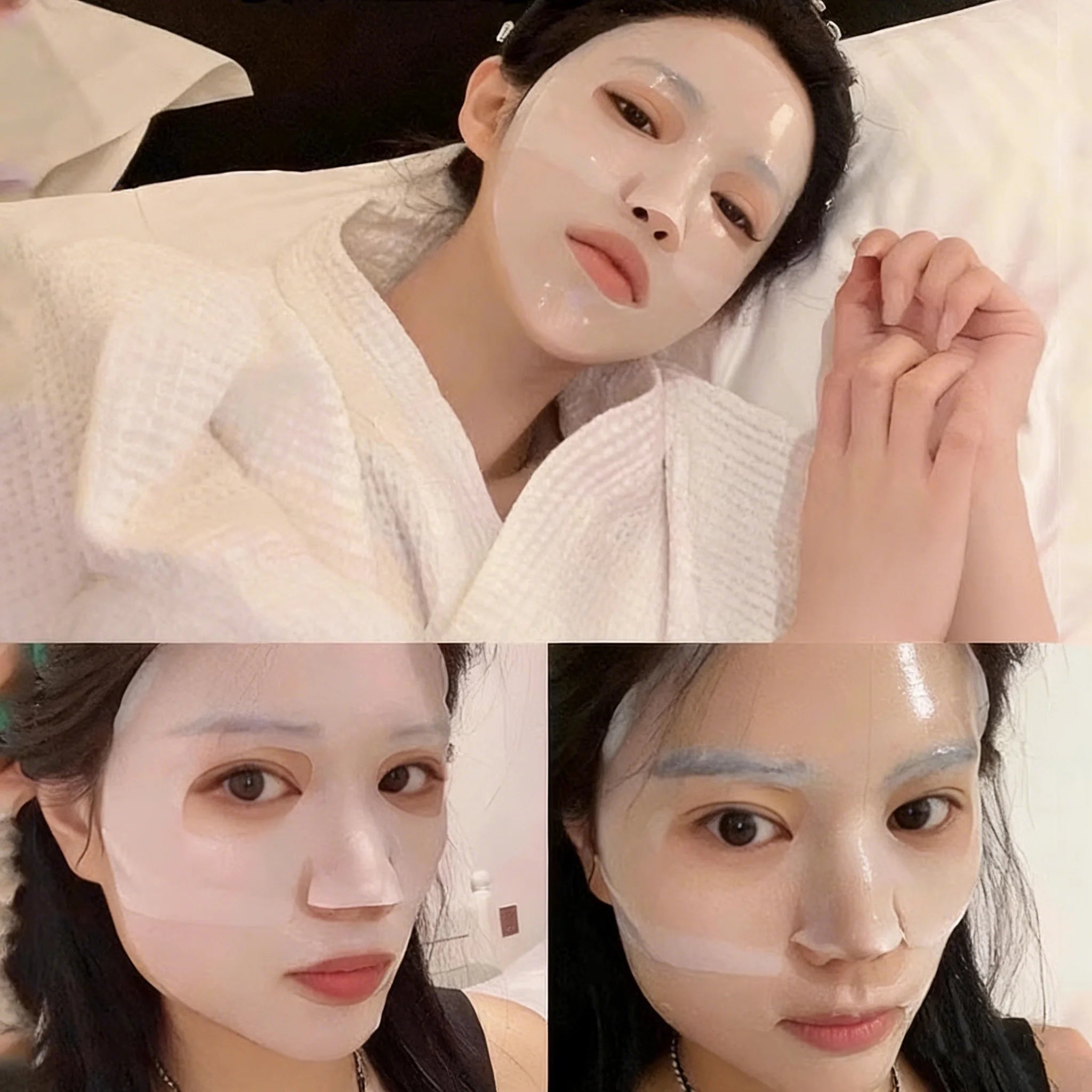 5pcs*30ml Hot Sale Seaweed Collagen Filling Crystal Mask Replenishing Fruit Jelly Skin Transparent Mask Skin Care Masque Qme