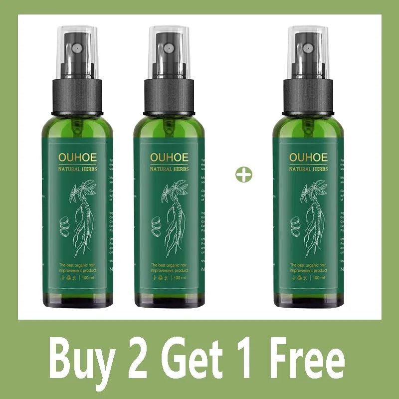 Natural Herbal Ginseng Hair Care Spray Moisturize Hair Remove Excess Sebum Prevent Hair Loss Nourish Scalp Essence Spray Qme Buy 2 Get 1 Free