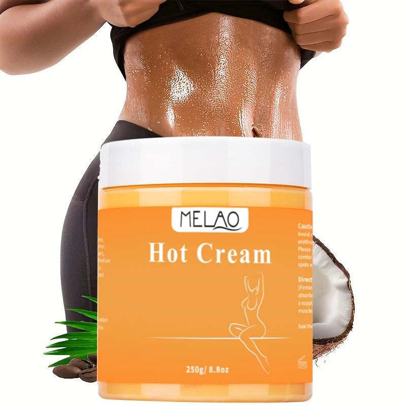 MELAO Hot Cream Massage Gel - Natural and 87% Organic Anti Cellulite Slimming Lotion Fat Burning Massage Weight Loss Cream Qme