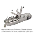 Portable 1 Fold Pocket Knife Carry Around Multifunction Outdoor Qme silvery