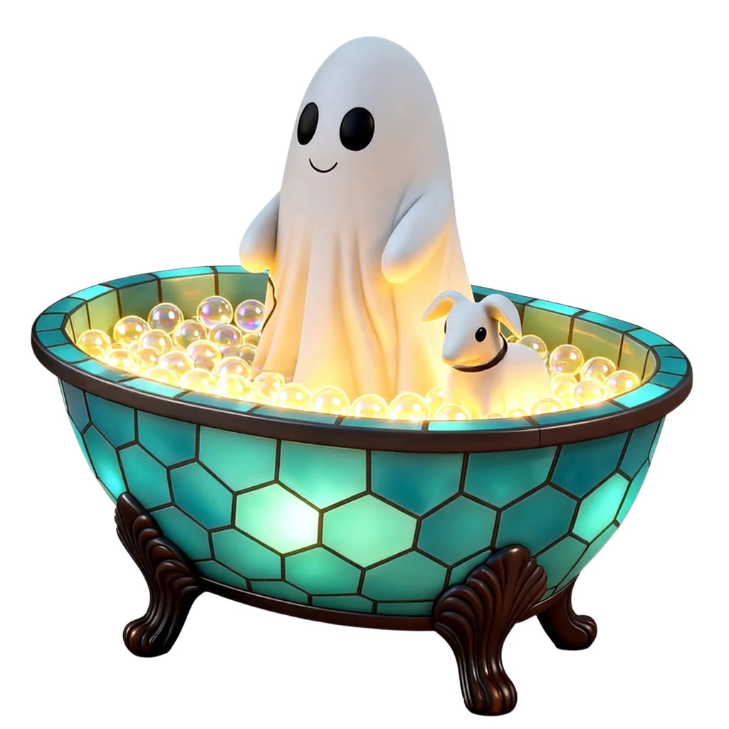Creative and Cute Halloween Bathtub Night Light Indoor Figurine Lamps Holiday Birthday Fun Gift Party Scene Decoration Qme