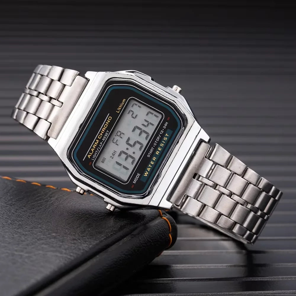 New Digital LED Watch For Men Multifunction Alarm Electronic Clock Waterproof Simple Men Women Stopwatch LED Watches Clocks Qme 2