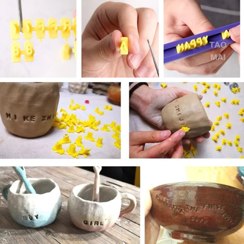 New Alphabet Number Letter Biscuits Mold Pottery Press Stamp Baking Mould DIY Printing Embossing Mold Cookie Cutter Cake Tools Qme