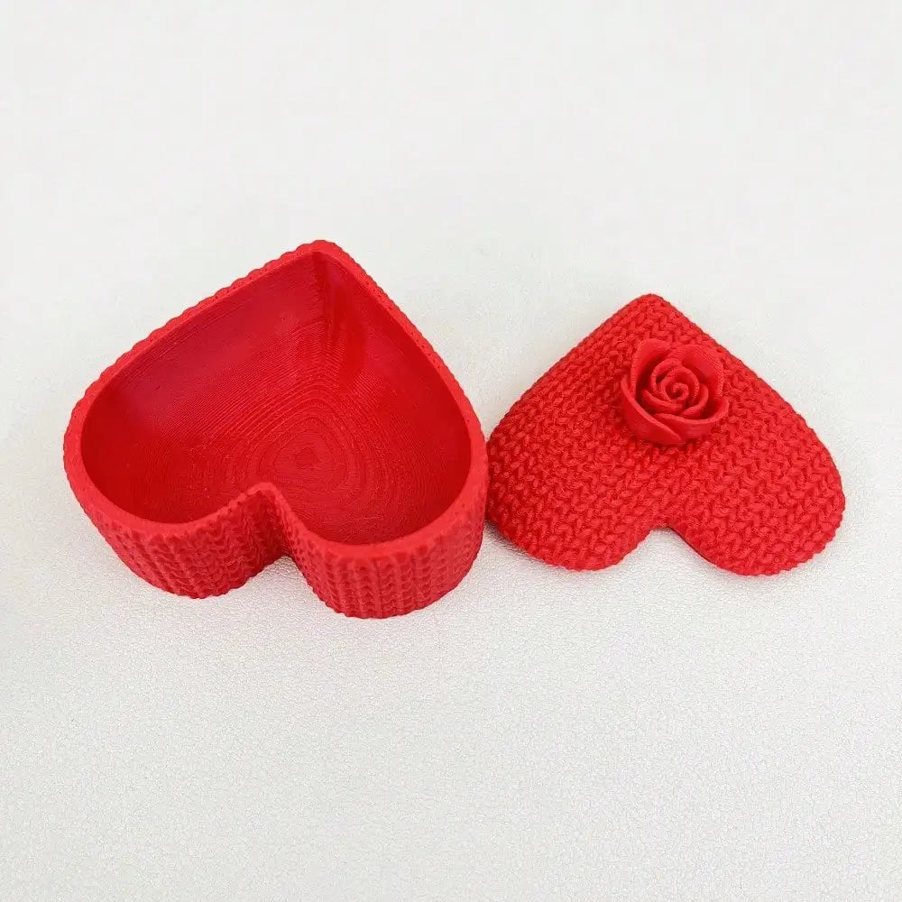 3D Printed Love Storage Box Flower Lid Beautifully Shaped Can Be Used Qme