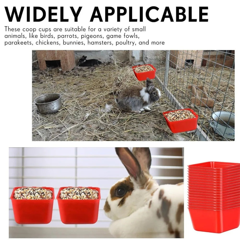 6/10PCS Chickens Feeder Hanging Plastic Chicken Coop Feeding Drinking Bowl Poultry Duck Goose Water Dispenser Chickens Supplies Qme