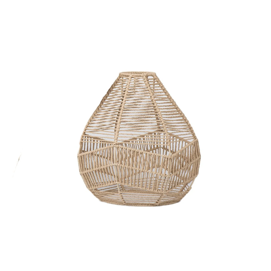 Nordic Modern Retro Hand-woven Lamp Shades atural Rattan Wicker Hanging Light Chandeliers Decorative Covers Qme B