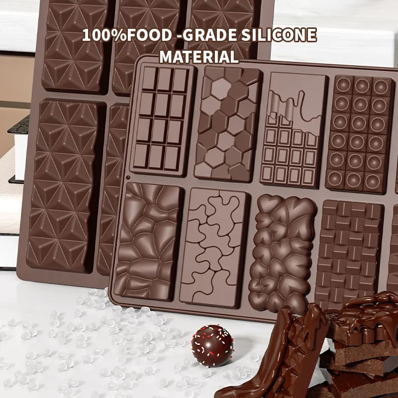 Dubai Chocolate Mold Bar Pistachio Silicone Thick Filling Bars Qme