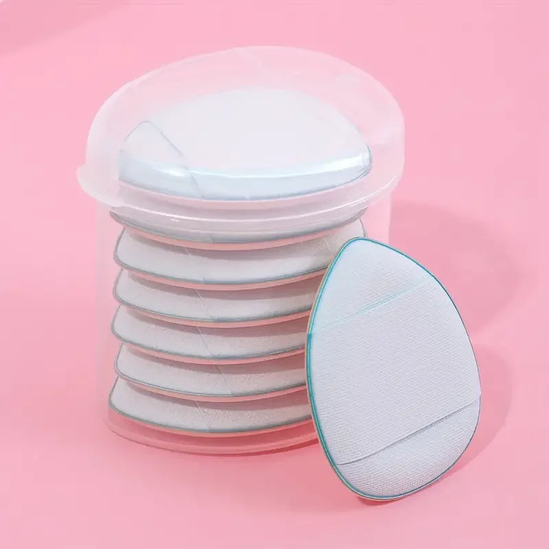 3 Fingertip Mini Puff Makeup Sponges Foundation Powder Puffs Loose Qme blue 7PCS